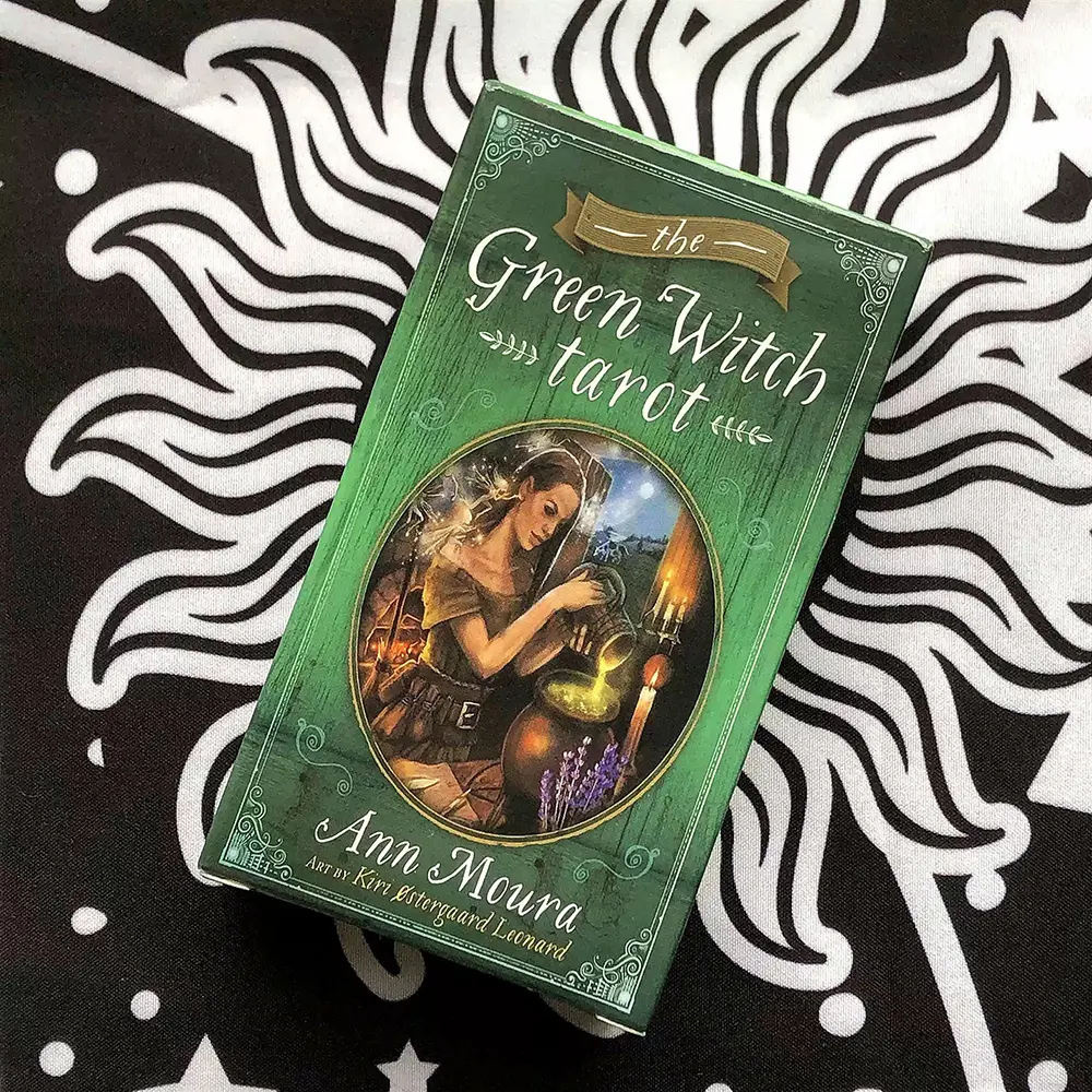 1 Deck The Green Witch Tarot Cards, Nature Plant Witchcraft Themed Divination Oracle Cards, Spiritual Guidance Fortune Telling Card, Party Game Cards,  for Beginners Tarot Readers Spiritual Meditation Gifts