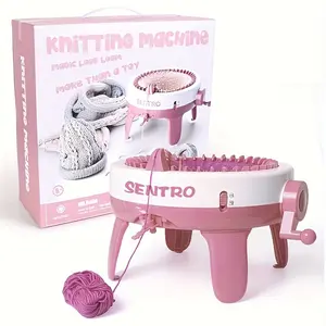 Handmade Knitting Machine Set, Suitable for Scarves Hats Sweaters Socks, Perfect for Adults and Knitting Enthusiasts, Random Color Threads