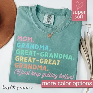 Comfort Colors Mom Grandma Great Grandma Great Great Grandma Shirt, Grandma Shirts, Pregnancy Announcement Tee, Great Grandma, Mother's Day