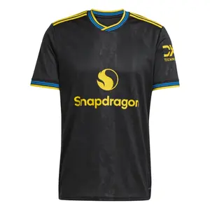 Black Color MU style ss2526 3rd Edition Soccer Shirt, MU style Short Sleeve Football Shirt