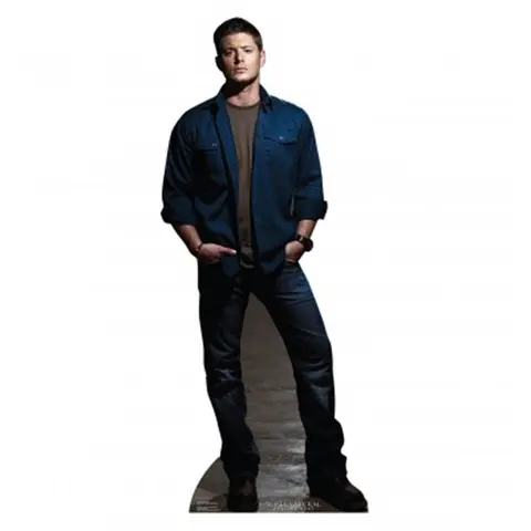 212 Main Life-Size Dean Winchester Cardboard Cutout - 73x30 in Standard Standee (73x30 wall span), Jensen Ackles Supernatural Fan Home Decor, 4 lb Lightweight Fantasy Room Wall Focal Point Decorative Piece, 73 X 30 In