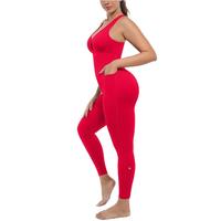 Racerback Jumpsuit-Red