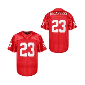 Men's#23 Red Mesh Jersey Breathable V-Neck Short Sleeve Sports Shirt for Training Competition Polyester Machine Washable