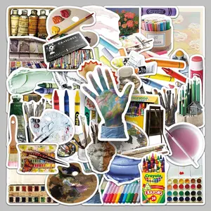50PCS Art Series Stickers, Decorative Graphic Decal Set, Suitable for Faith Based Designs Such As Scrapbooks, Diaries, Laptops, Water Bottles, Cars, Etc., As Gifts with Positive Messages