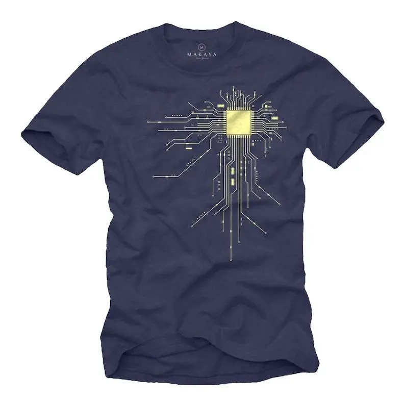Cool Computer Geek T-Shirt for Men with "CPU" Print Gamer Gift, Crew Neck T-Shirt, Clothing Casual, Anniversary gift, High Quality, rock tee, Trending Shirt, cheap tees, Graphic tees, Many Colors Size S To XL, tiktok shop