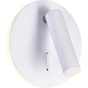 CWI Lighting Private I LED 6 inch Matte White Wall Sconce Wall Light 1241W6-103