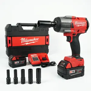 Milwaukee M18 FMTIWF12 18V 1000Nm Cordless High-Torque Impact Drill Tool Kit, 1/2" Drive Brushless Impact Wrench, Rubber Grip Power Tools for Auto Repair, Pressure Washer Service, Tool Box Professionals