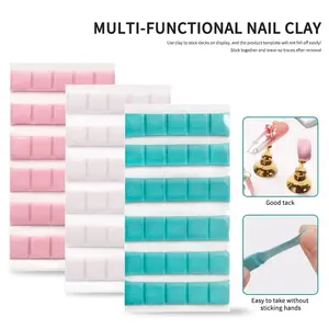 Nail Practice Stand with Reusable Nail Putty, Manicure Nail Tip Holder Display Base for Nail Art Practice, Diamond Nail Display Stand for Press On Nails Training Tool