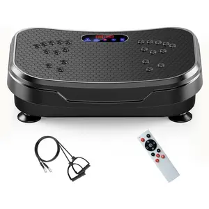 Vibration Plate Exercise Machine, 2025 Upgraded Vibration Plate for Lymphatic Drainage, Large-Size Vibrating Platforms with Resistance Bands, 330LBS Capacity Shake Board for Home Fitness aerobic stepper gym gear