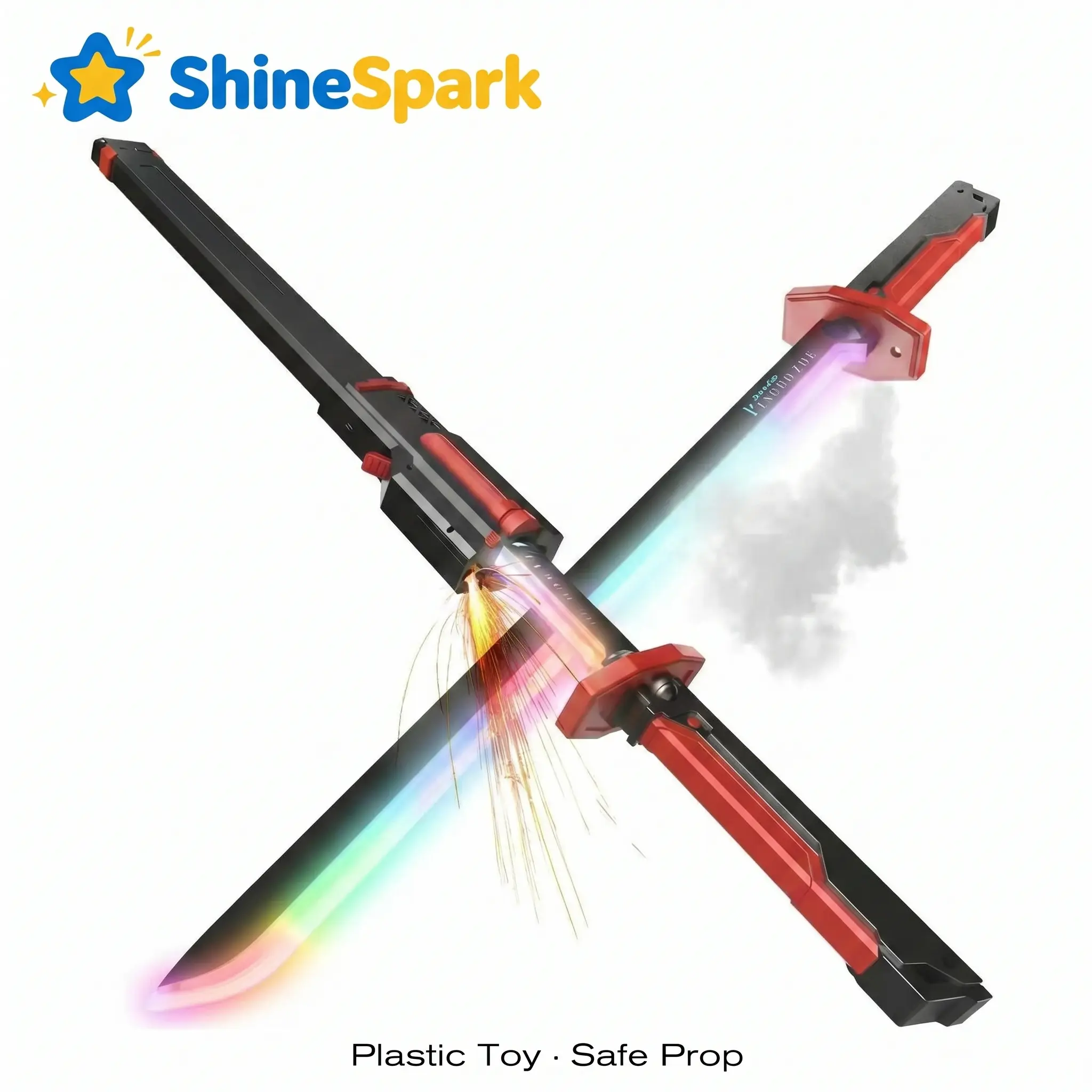 Interstellar Spark Battle Saber - LED Light Up Sword with Mist & Spark Effects, Rechargeable Toy for Kids & Adults Gradient Lightsabers Polycarbonate Lightsaber