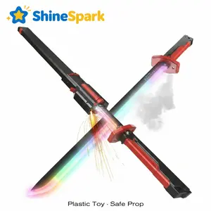 Interstellar Spark Battle Saber - LED Light Up Sword with Mist & Spark Effects, Rechargeable Toy for Kids & Adults Gradient Lightsabers Polycarbonate Lightsaber