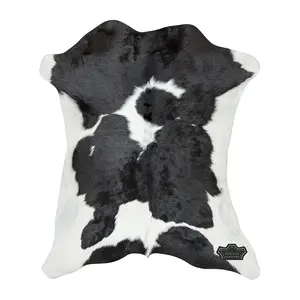 Natural Black & White Calf Hide Cowhide Rug
