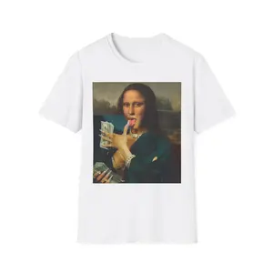 Mona Lisa with Money T-Shirt | Funny Renaissance Art Shirt