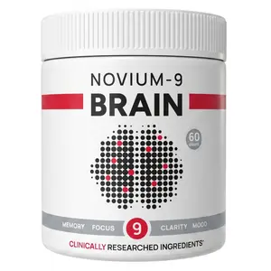 Novium-9 Brain Supplement | 9 Clinically Dosed Nootropics | Memory, Focus & Clarity | 60 Capsules