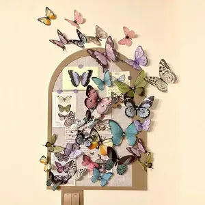 3D Butterfly Wall Panels  Self-Adhesive Felt Pin Board | DIY Photo Display & Aesthetic Background | No Drilling Required | Kids Bedroom & Office Decor | #TikTokShopFinds