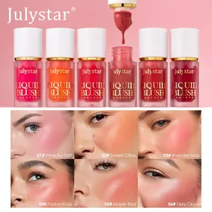 Julystar Liquid Blush Natural Glow, Hydrating Lightweight Formula, Easy Application, Beginner-Friendly, Long-Lasting Color, Perfect for All Skin Types