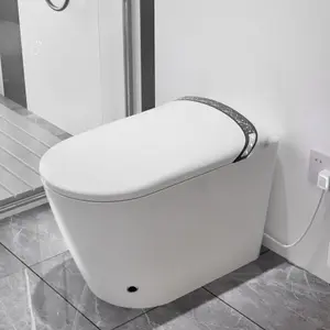 Bellemave  Elongated Smart Toilet with Bidet Built In,Tankless Design For Bathroom, Auto Open/Close Seat, Foot Kick, LED Display,Night Light, Warm Water & Dryer