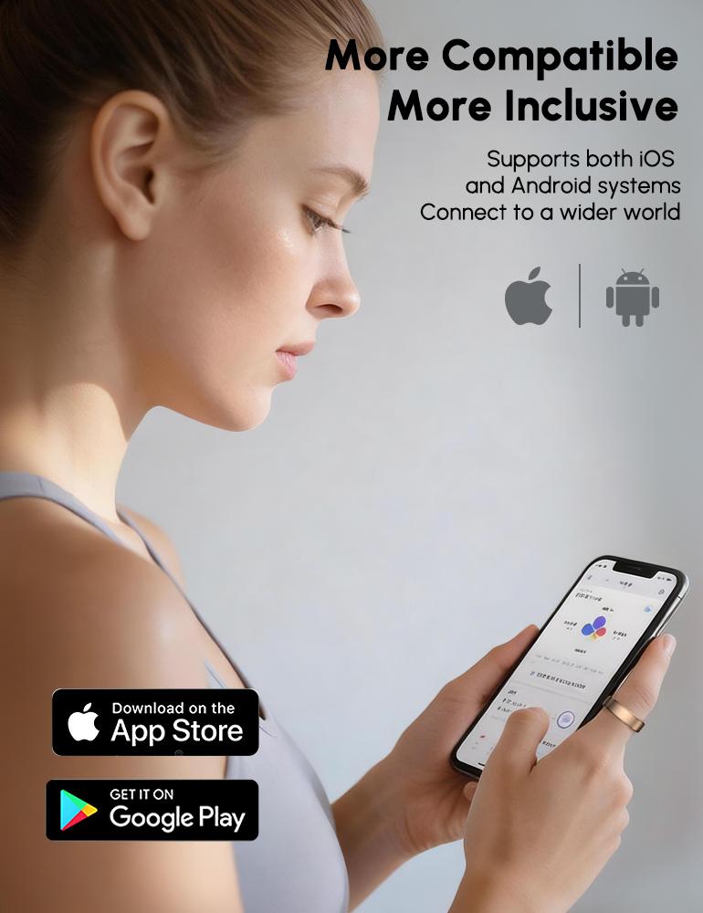 2026 Upgraded Smart Health Ring for Women Men,Fitness Tracker with Heart Rate, Blood Oxygen, Blood Pressure, Sleep Monitoring, Step Counting, IP68 Waterproof for iOS and Android, No APP Fee, Mother's Day Gift 2026 Upgraded Smart Health Ring for Women Men,Fitness Tracker with Heart Rate, Blood Oxygen, Blood Pressure, Sleep Monitoring, Step Counting, IP68 Waterproof for iOS and Android, No APP Fee, Mother's Day Gift