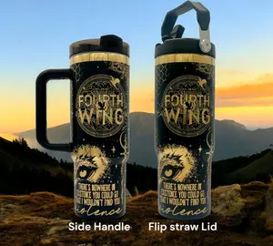 30oz Fourth Wing Fantasy engraved rainbow tumbler Book reader Large Logo I Am The Storm romantasy