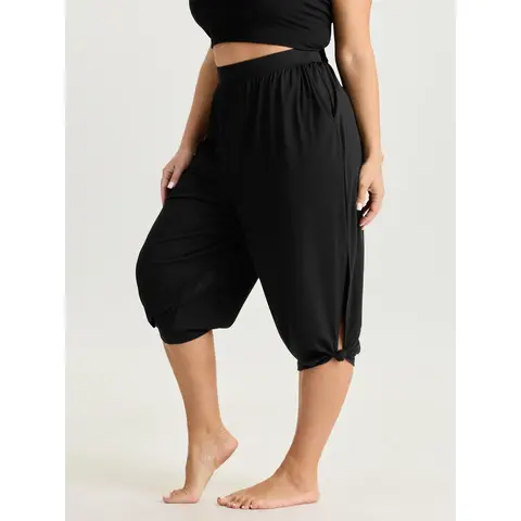 BloomChic Supersoft Stretchy Cuffed Cropped Lounge Bottoms 【M-6XL】
