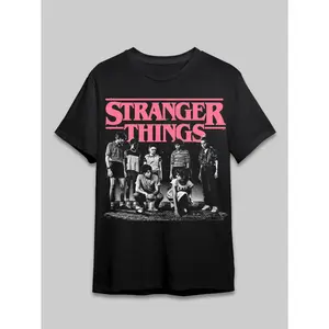 STRANGER THINGS Shirt Mens Women's Unisex Funny 220g T-Shirt - Short-sleeve Crew-neck Daily Wear Tees, Machine Washable - Perfect for Summer & Outdoor Activities Tees