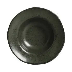 Everyday Organic Abstract Handmade Stoneware Dessert Plate Set