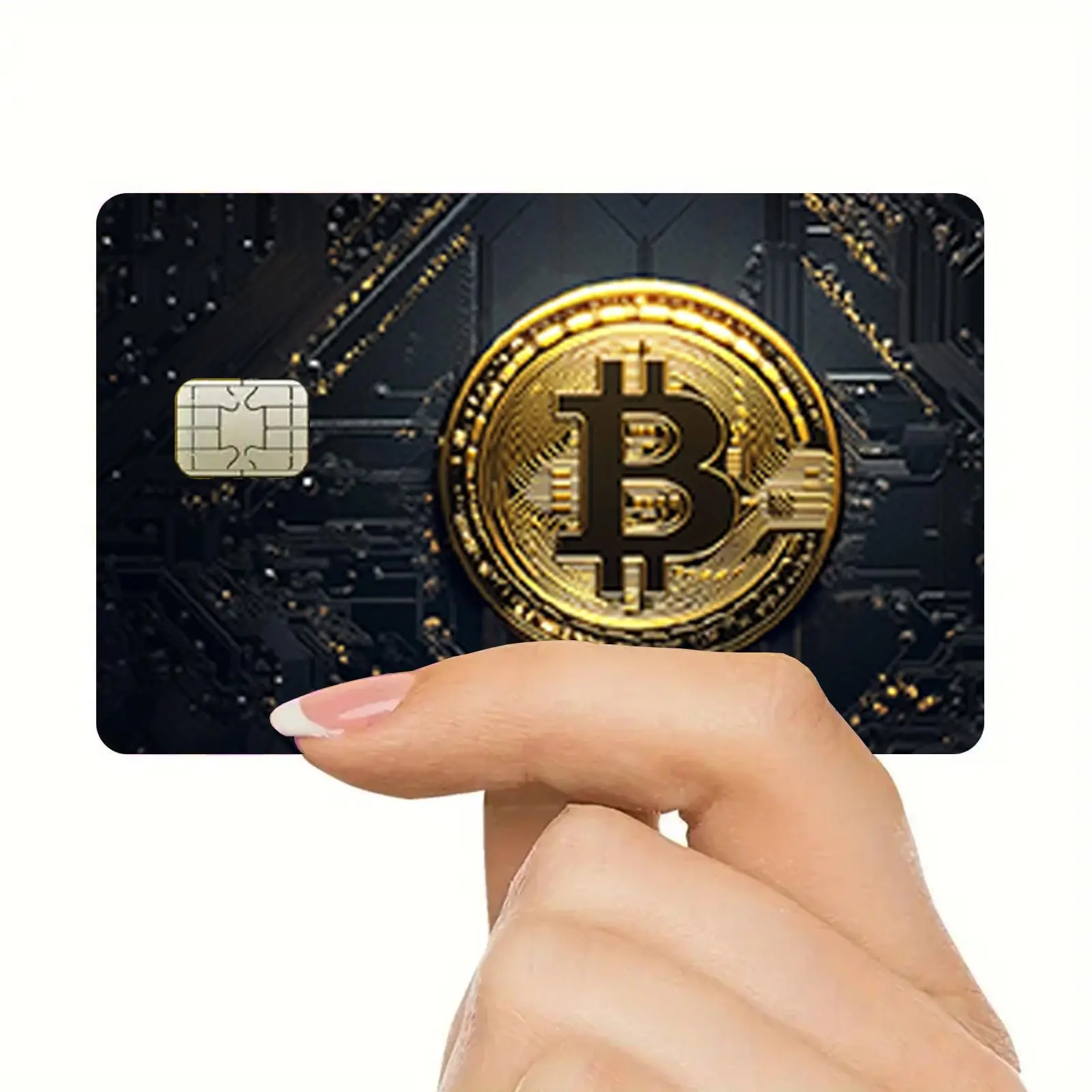 Credit Debit Card Sticker, Decal Sticker, Ultra-thin Shiny Matte Finish Waterproof Scratch Resistant Durable Card Sticker, Compatible with Small Chip Cards