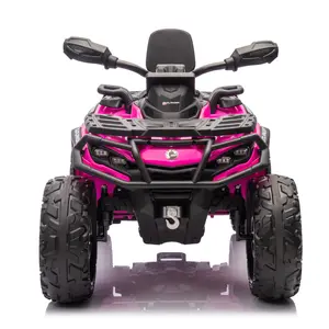 KerryYoo SAT5 24V 2-Seater Kids ATV, Electric 4-Wheeler with Soft Start System, Bluetooth Music, LED Headlights, Spring Shock Absorbers, Off-Road Tires