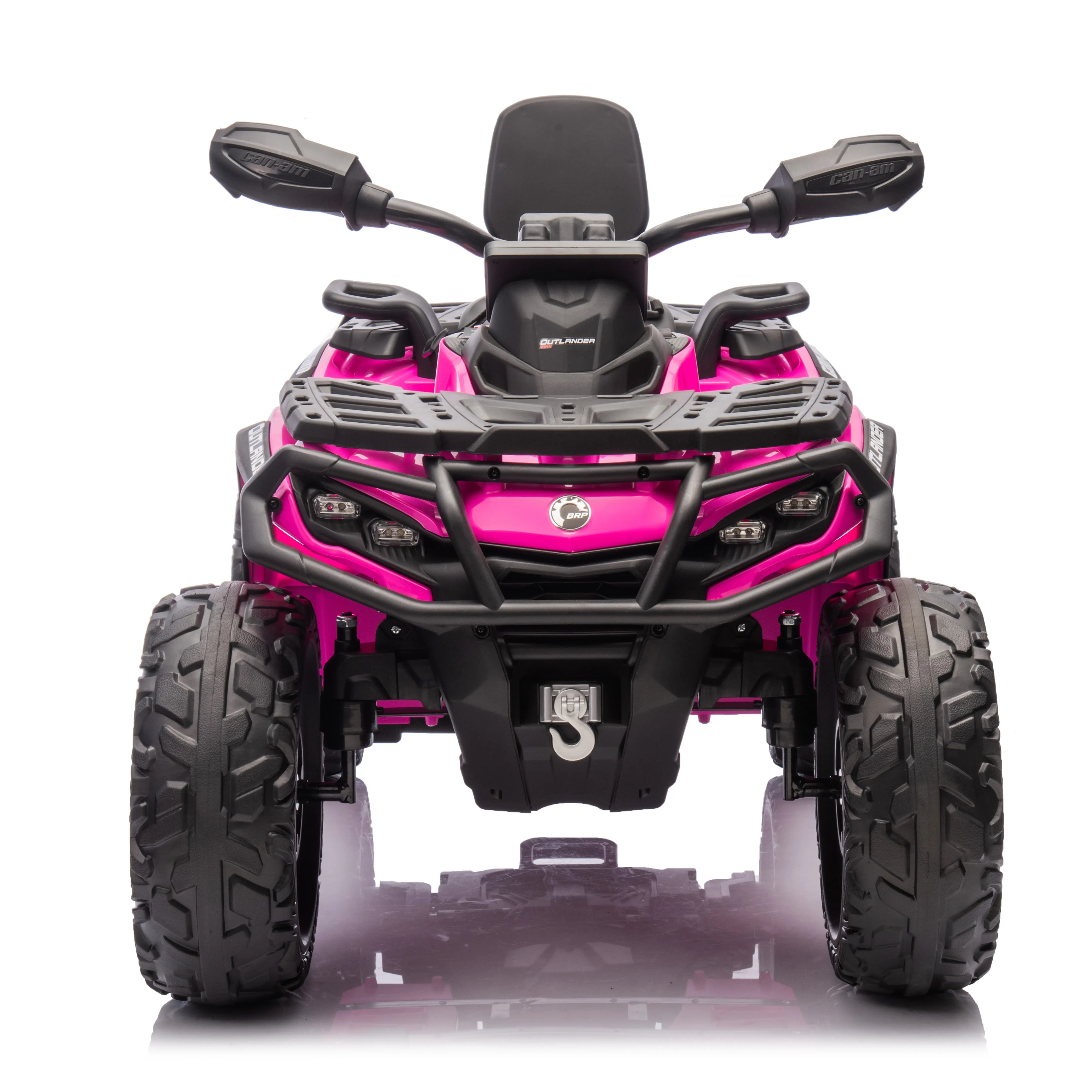 KerryYoo SAT5 24V 2-Seater Kids ATV, Electric 4-Wheeler with Soft Start System, Bluetooth Music, LED Headlights, Spring Shock Absorbers, Off-Road Tires