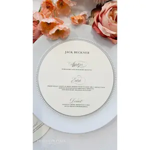 Round Circular Wedding Menu | Style 183