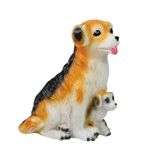 CANDLE CHOICE Handmade Hand Painted Real Wax Vivid Dog Puppy Battery Operated Flameless LED Candle Kids’ Children’s Room Nursery Animal Night Light Nightlight Decorative Table Lamp with Timer Home Decor Black Back
