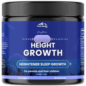 Heightener Height Growth Sleep Gummies - Vitamins to Grow Taller for True Height Potential, Natural Height Booster Increase Supplement for Kids and Adults | Calcium & Melatonin Multivitamin - 60 Gummy