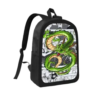Cool d-DRAGON b-BALL Green Dragon  backpack for school Fashionable Polyester Printed Backpack Simple and Elegant, for Teenager