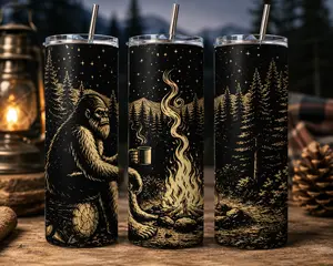 20 oz Slim Insulated Tumbler- Sasquatch Night