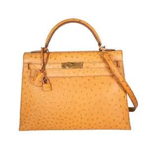 Pre-owned HERMÈS Exotic Leather Tote Bags 32cm Kelly Bag Gold
