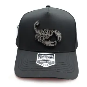 Black & Red Alacrán Badge Hat – High Crown hydro performance Snapback | Ranchero Chido