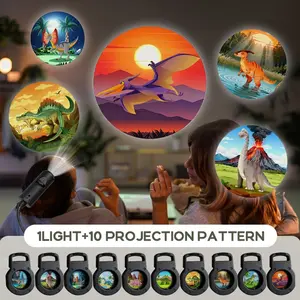 Dinosaur Theme USB Projector Lights, 360° Rotatable, Ideal for Bedroom, Study, Living Room, Perfect Birthday Gift for Kids