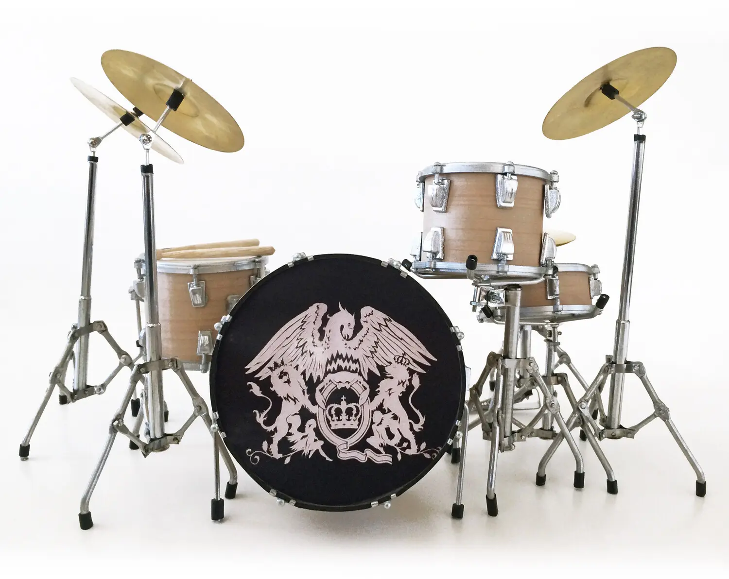 Queen - Queen Crest 1:4 Scale Miniature Drum Kit Replica Collectible  [COLLECTIBLES] figurine/statue, Collectible