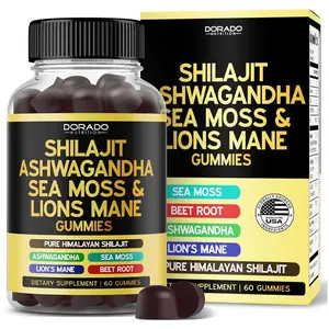 NEW SALE !!! DORADO NUTRITION Shilajit Gummies with Sea Moss, Ashwagandha & Lions Mane - (Shilajit Supplement for Men & Women, Energy & Immunity Support ) Third Party Tested, Vegan Safe, NON GMO & Made in USA (60 Gummies)
