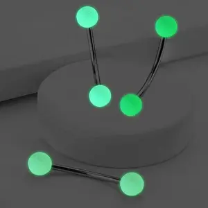 Glow In The Dark Snake Eye 316L Surgical Steel with Green LED Lights, Green Accents, and Unique Design