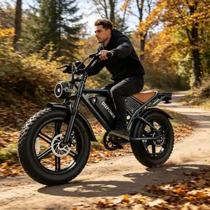 Adult Electric Bike，1500W Peak Motor, 20" Fat Tire, 59MPH Max Speed, 45-160 Mi Long Range, 48V 20/35AH Removable Battery, UL 2849 Certified