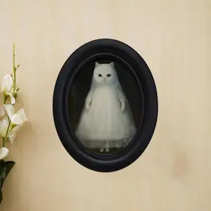 Vintage Art Style Cat Wall Decor, Wall Hanging Ornament, Perfect for Halloween Christmas Thanksgiving Home Office Decoration, Room Wall Hanging