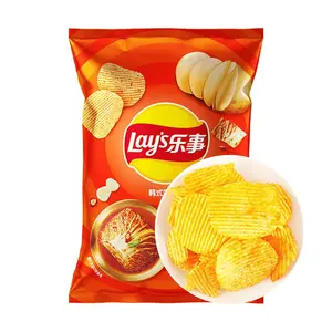Lay's Korea Kimchi Flavor Potato Chips 70g - Authentic Korean Taste, Sweet, Spicy & Crispy Snacks