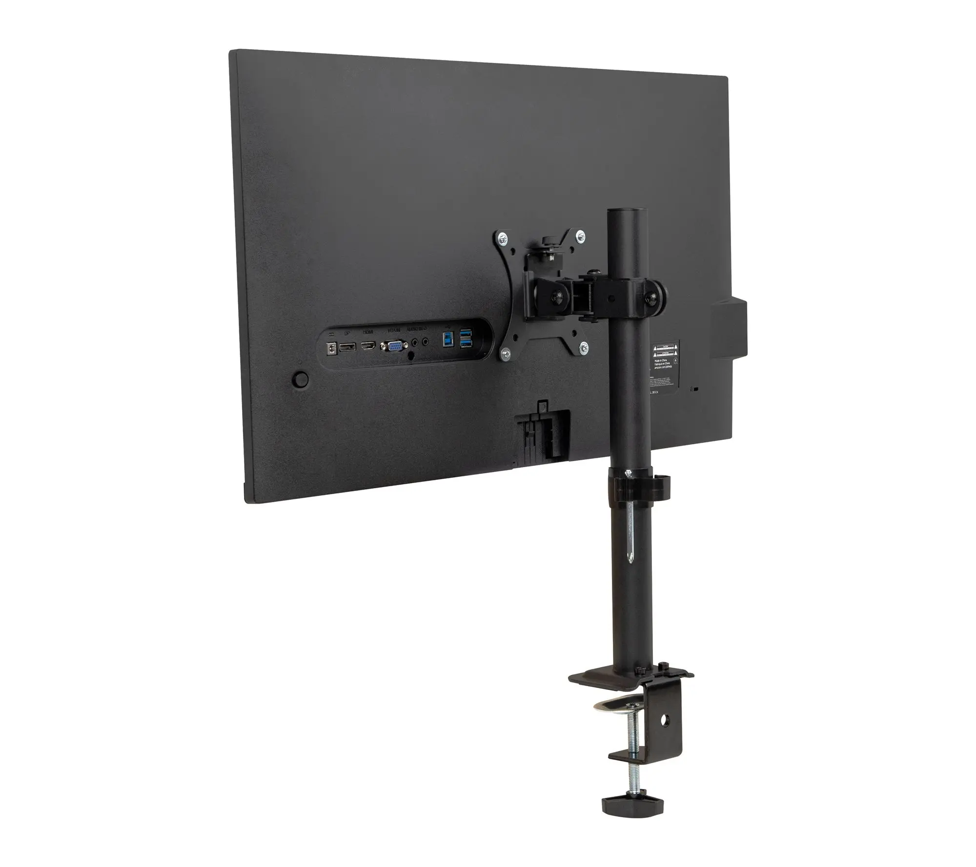 Mind Reader Single Monitor Desk Mount, Black