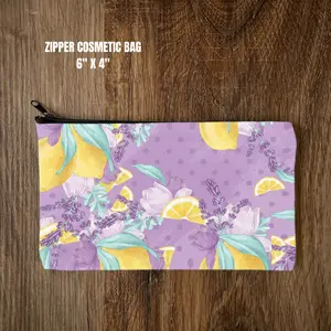 Zipper Cosmetic Bag - Lemons and Lavender