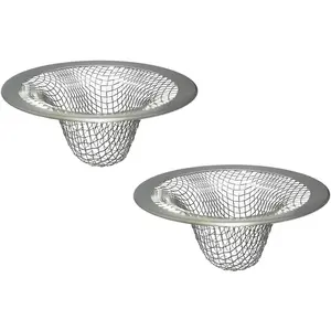 Stainless Steel 1.0" Small Drain Strainer with Drain Mesh Basket for Laundry, Bathroom, RV, Slop & Utility Use