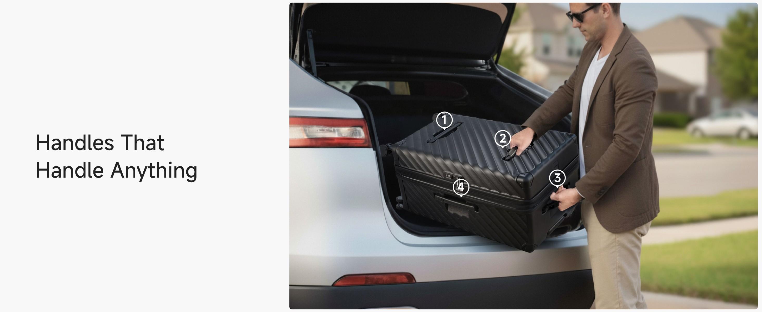 LUGGEX 30 Inch Trunk Luggage, Expandable PC Hard Shell Large Checked Suitcase with Shock - Absorbing Wheels & TSA Lock