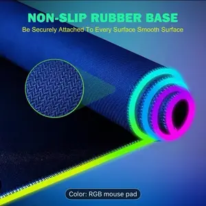 Wireless Mouse Pad iPhone Charger RGB 31.5x11.81 Inch Gaming Desk Mat with LED Lighting