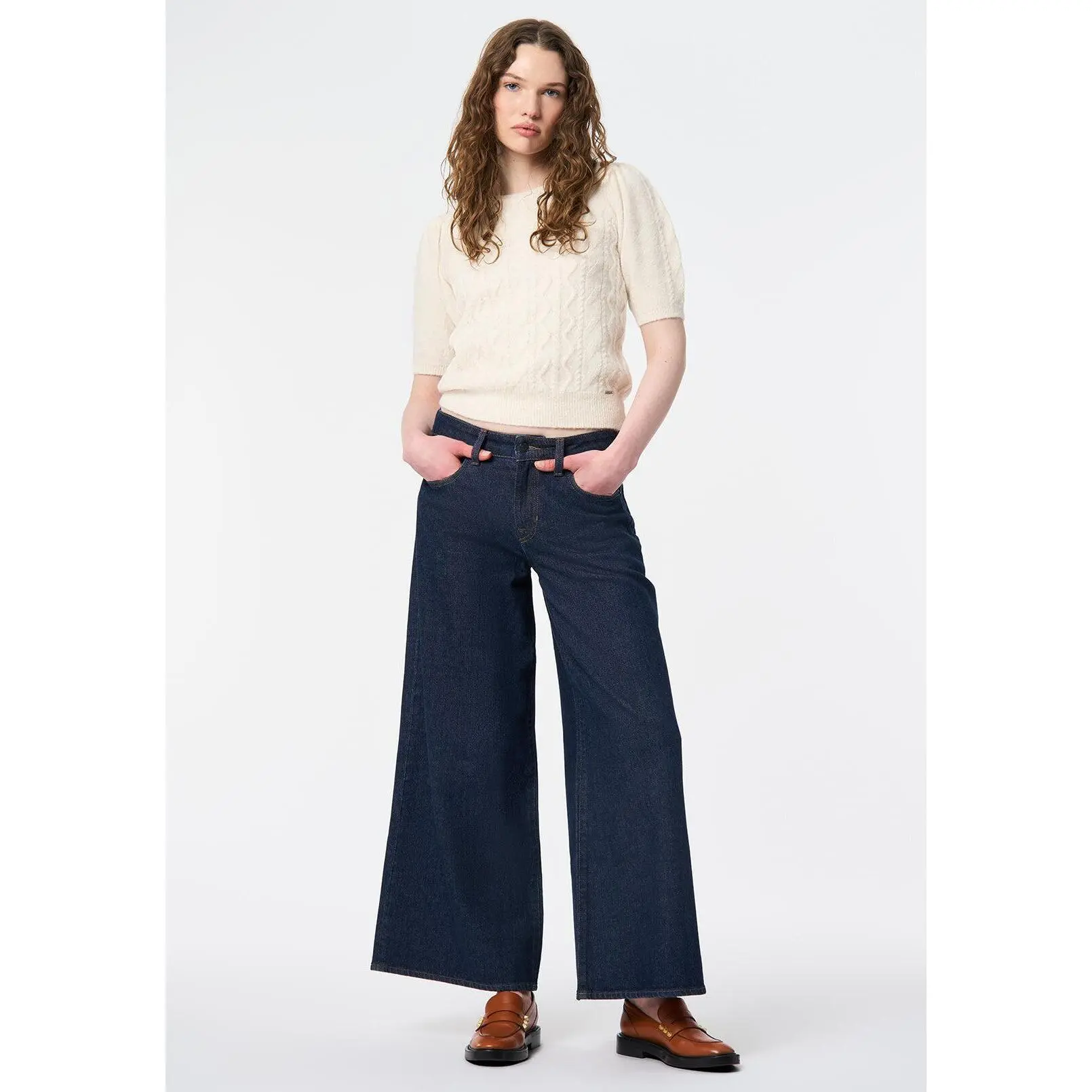Courtney Women's Denim Culotte, Dark Wash - BL16140