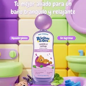 Ricitos de Oro Lavender & Lettuce Haircare Shampoo 250ml - Nourishing, Hydrating, Smooth Cleanser, Hypoallergenic Ingredients, Ideal for Daily Use, Fun Bath Time